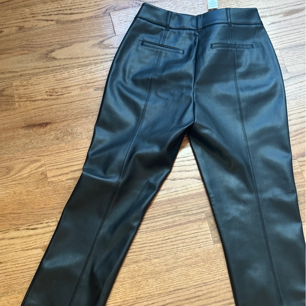 Whbm nwt fake leather pants size 6. Straight leg $20 - Picture 2 of 3